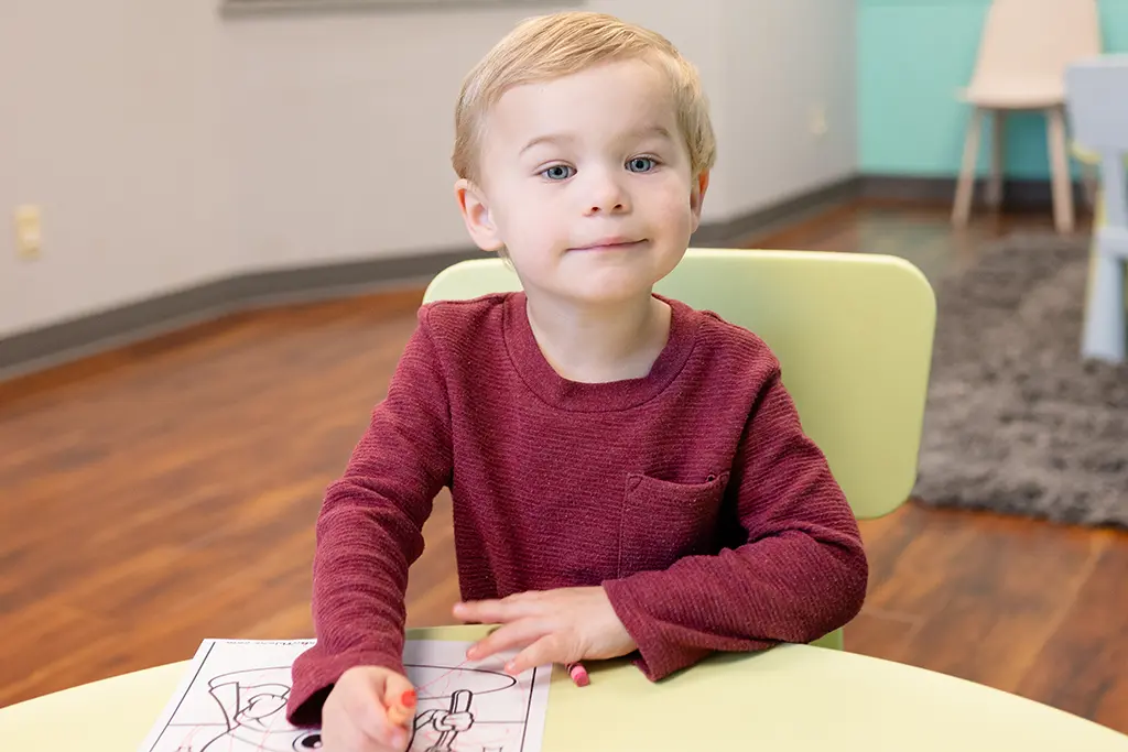 Young Pre-School Boy Drawing Picture
